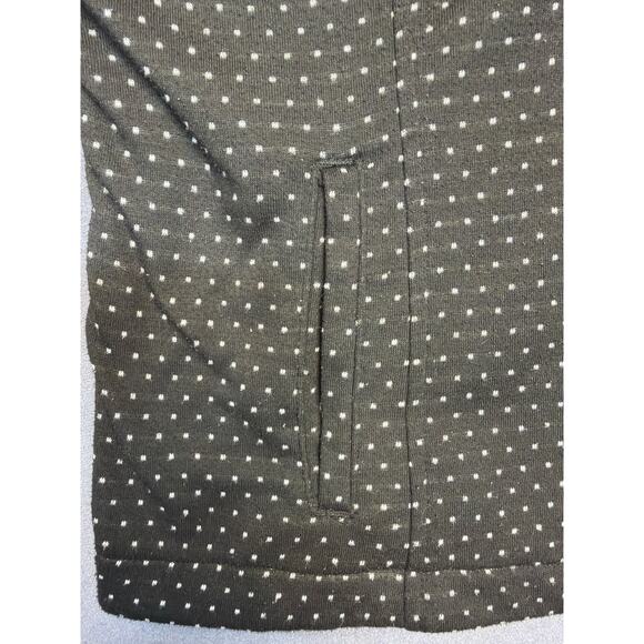 Christopher Banks Black Mini Polka Dot Zip Front Moto Jacket Women's Size XL - Picture 6 of 12